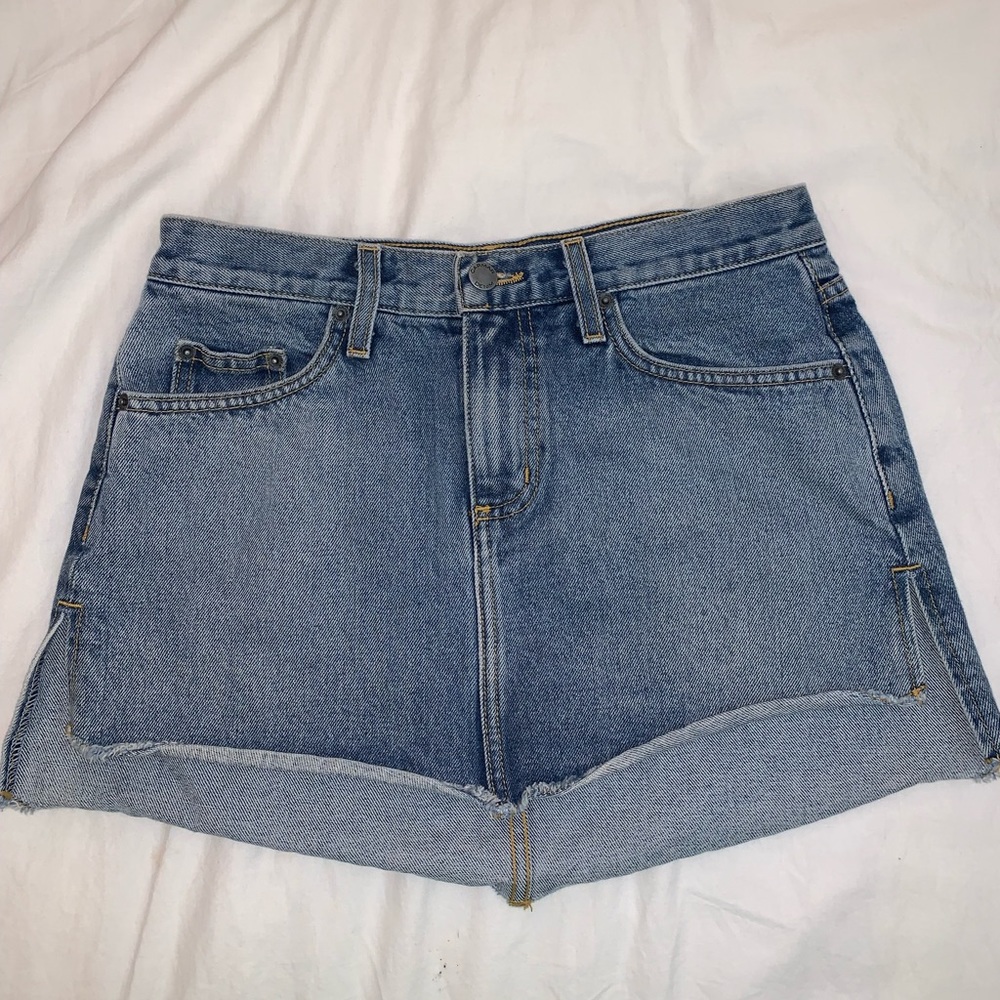 Carmar Low Waisted Denim Mini Skirt